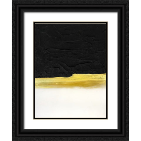 Black and White Golden Light Black Ornate Wood Framed Art Print with Double Matting by Storms, Alyson