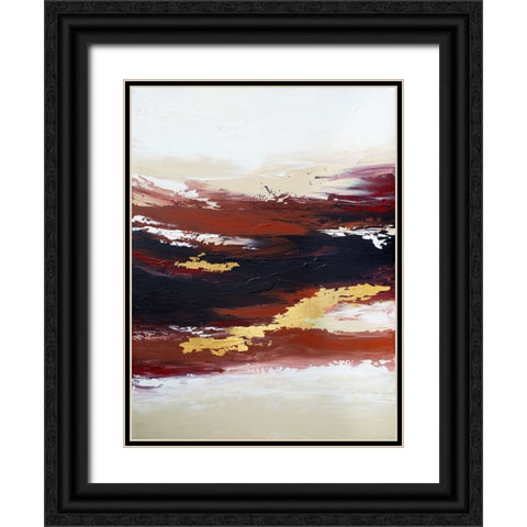 Burnt Sunset Black Ornate Wood Framed Art Print with Double Matting by Storms, Alyson