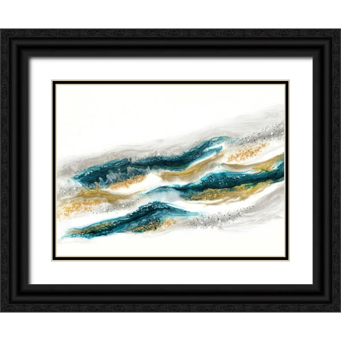 Emerald Gold Black Ornate Wood Framed Art Print with Double Matting by Storms, Alyson