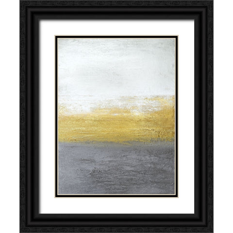 Gray and Gold Black Ornate Wood Framed Art Print with Double Matting by Storms, Alyson