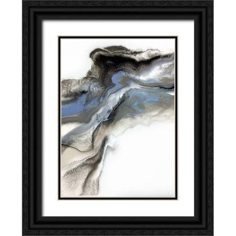 Grey Smoke 3 Black Ornate Wood Framed Art Print with Double Matting by Storms, Alyson