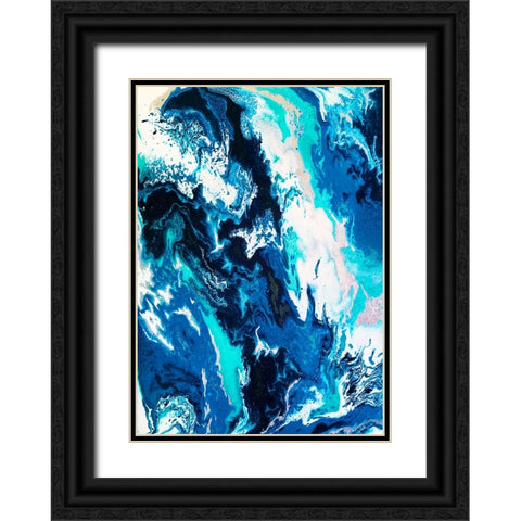 Oceanic Black Ornate Wood Framed Art Print with Double Matting by Storms, Alyson