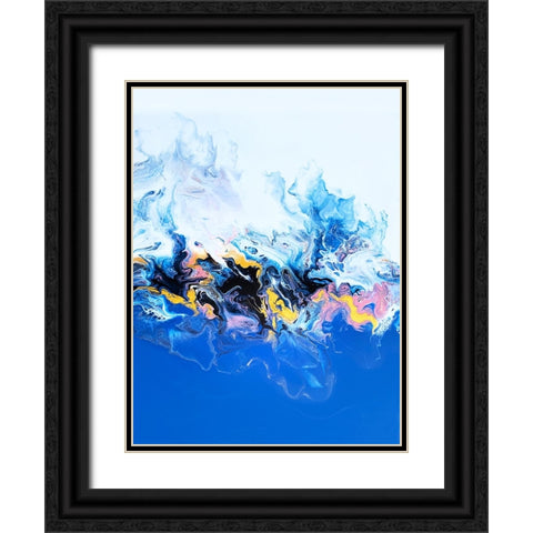 Periwinkle Rainbow Black Ornate Wood Framed Art Print with Double Matting by Storms, Alyson