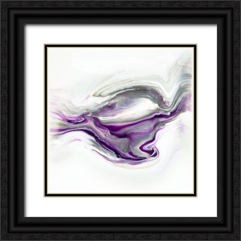 Purple Granite Black Ornate Wood Framed Art Print with Double Matting by Storms, Alyson