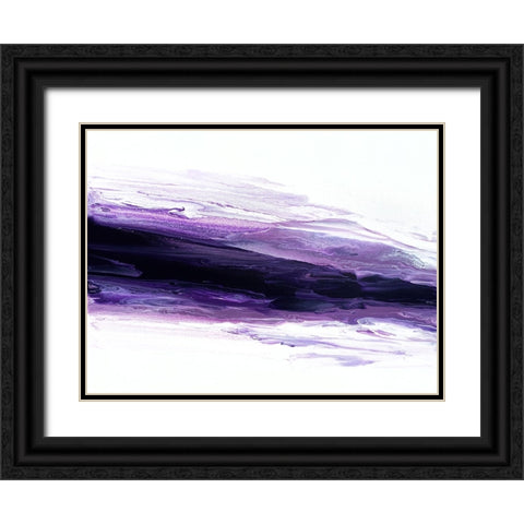 Purple Wave Black Ornate Wood Framed Art Print with Double Matting by Storms, Alyson