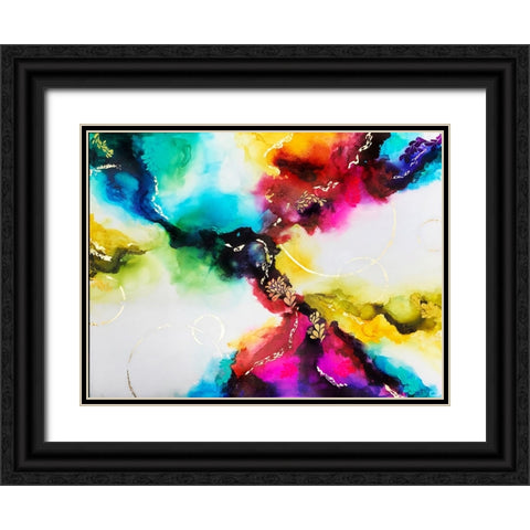 Rainbow Gold Black Ornate Wood Framed Art Print with Double Matting by Storms, Alyson