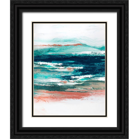 Rainbow Stripes 1 Black Ornate Wood Framed Art Print with Double Matting by Storms, Alyson