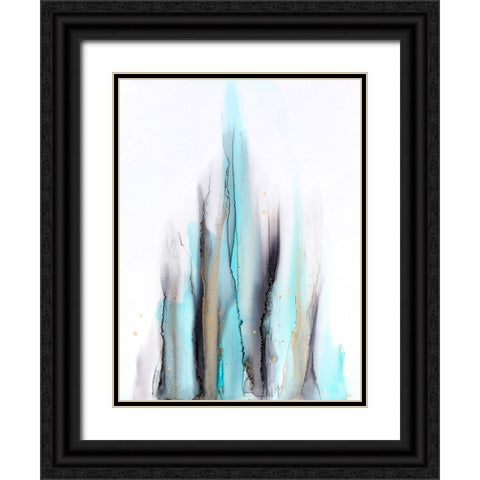 Ribbons Black Ornate Wood Framed Art Print with Double Matting by Storms, Alyson