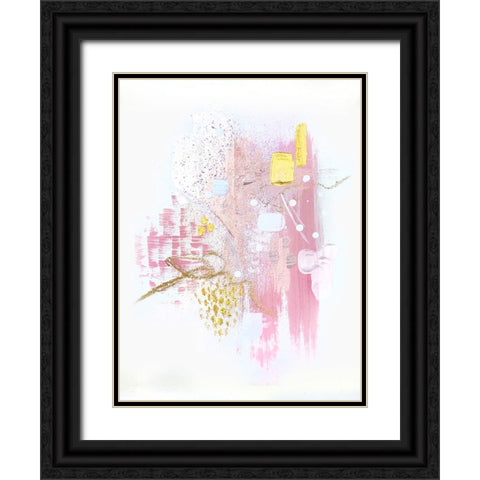 Rose and Gold Light 2 Black Ornate Wood Framed Art Print with Double Matting by Storms, Alyson