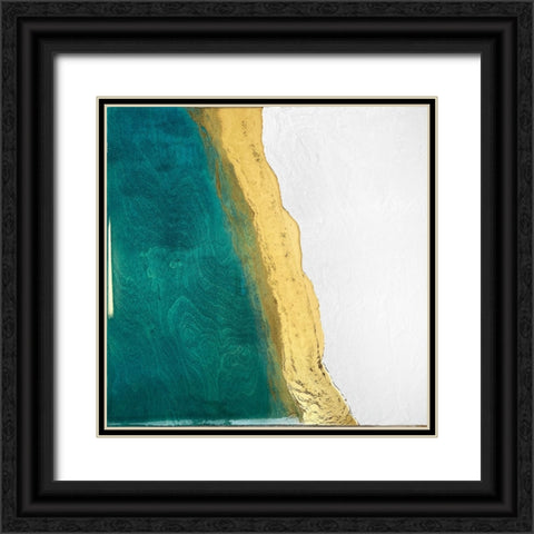 Sand Meets Ocean Black Ornate Wood Framed Art Print with Double Matting by Storms, Alyson