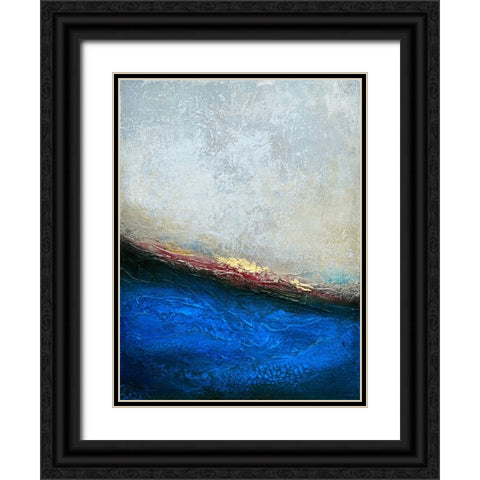 Slate Wave Black Ornate Wood Framed Art Print with Double Matting by Storms, Alyson