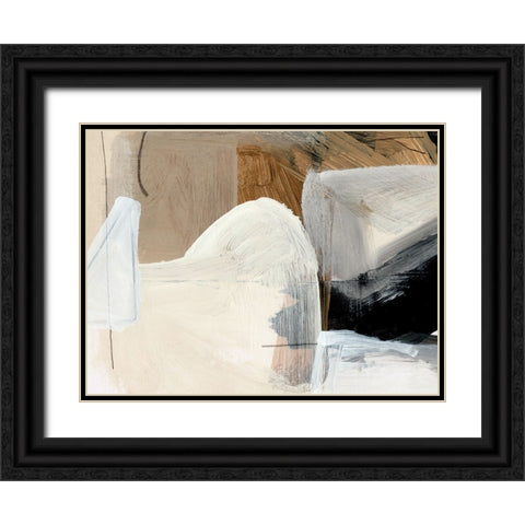 Style Abstract Black Ornate Wood Framed Art Print with Double Matting by Hobday, Dan