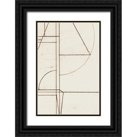 Minmod No2 Black Ornate Wood Framed Art Print with Double Matting by Hobday, Dan
