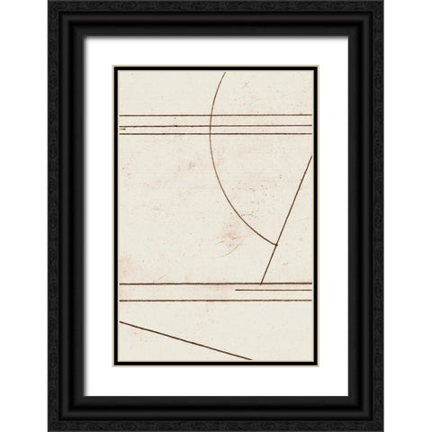 Minmod No1 Black Ornate Wood Framed Art Print with Double Matting by Hobday, Dan