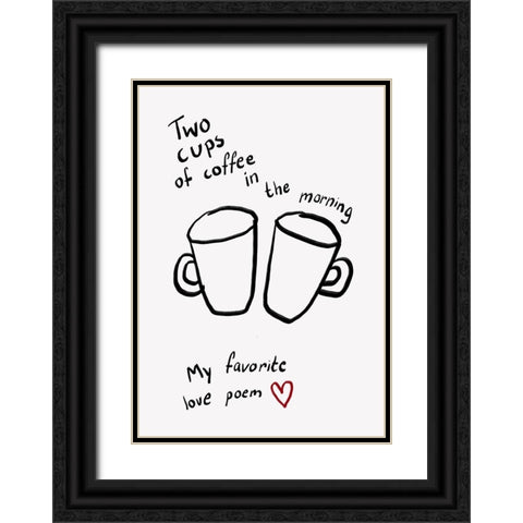 Two Cups Black Ornate Wood Framed Art Print with Double Matting by Fritsch, Athene