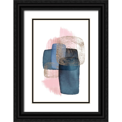 Monday blues-4 Black Ornate Wood Framed Art Print with Double Matting by Ann Moss, Sally