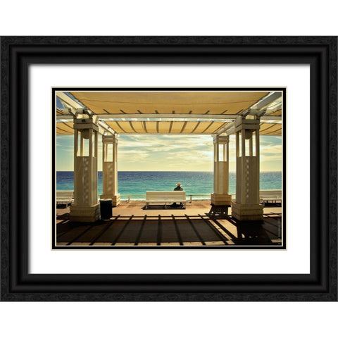 Le Macditerranace Black Ornate Wood Framed Art Print with Double Matting by Schuurmans, Wim