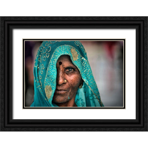 Monsoon Black Ornate Wood Framed Art Print with Double Matting by Gebbia, Salvatore