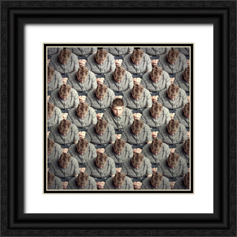 I Will Not Conform! Black Ornate Wood Framed Art Print with Double Matting by Bowen, Baden