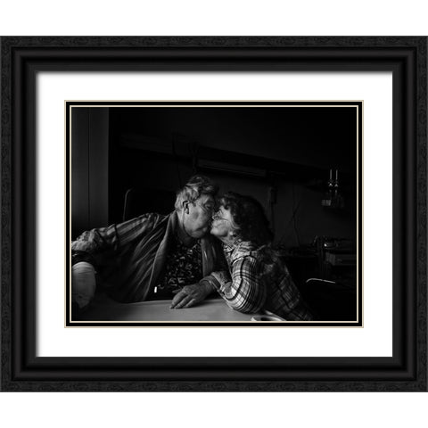 Love Black Ornate Wood Framed Art Print with Double Matting by Eisele, Stefan