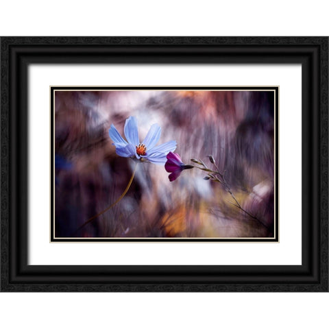 Le Rendez Vous Black Ornate Wood Framed Art Print with Double Matting by Bravin, Fabien