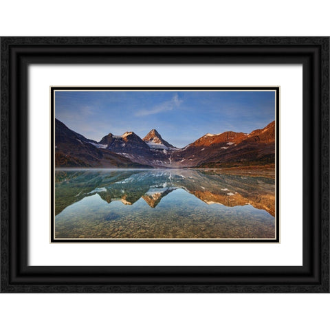 Magog Lake Black Ornate Wood Framed Art Print with Double Matting by Zhang, Yan
