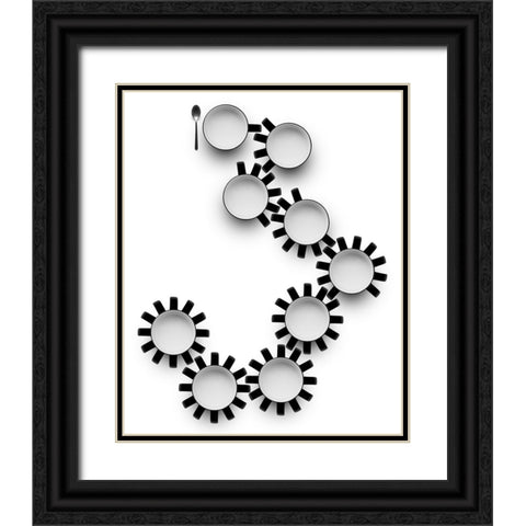 Daily Motor Black Ornate Wood Framed Art Print with Double Matting by De Kogel, Wieteke