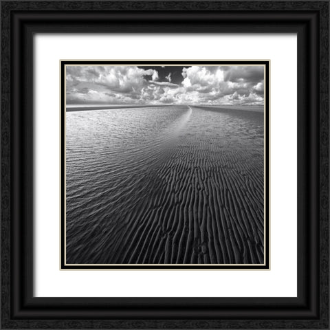 Ocean A Clouds Black Ornate Wood Framed Art Print with Double Matting by Meyerdierks, Carsten
