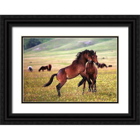 The Game Black Ornate Wood Framed Art Print with Double Matting by Vidak, Vedran