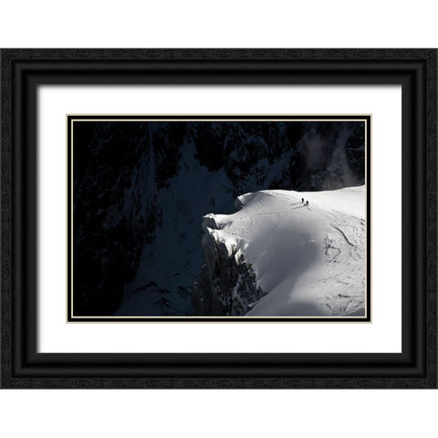 Alpinists Black Ornate Wood Framed Art Print with Double Matting by Shu, Tristan