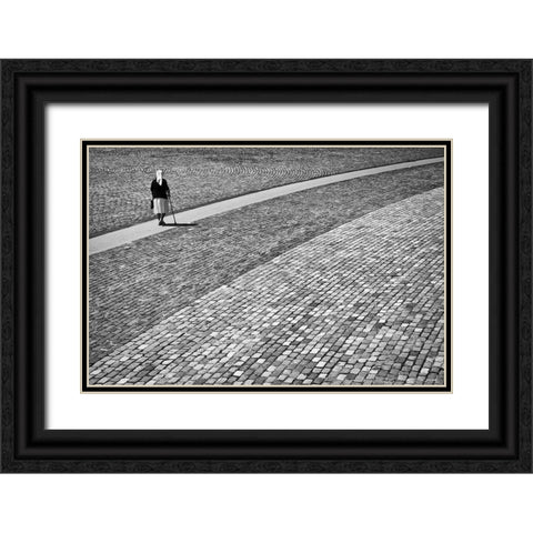 Way Of Life Black Ornate Wood Framed Art Print with Double Matting by Balenzategui, Kike
