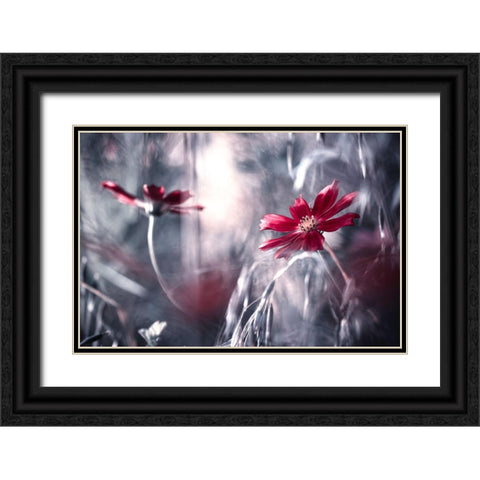Seduction Games Black Ornate Wood Framed Art Print with Double Matting by Bravin, Fabien