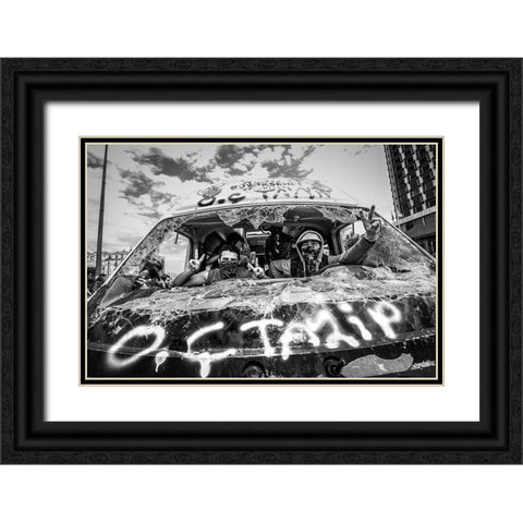 Taksim Victory Black Ornate Wood Framed Art Print with Double Matting by Bilgin, Mehmet