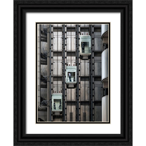 Tres En Raya Black Ornate Wood Framed Art Print with Double Matting by Cia, Inigo