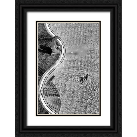 Swimming Pool Black Ornate Wood Framed Art Print with Double Matting by Kravanja, Jure