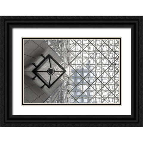 Symmetric Sky Black Ornate Wood Framed Art Print with Double Matting by Guyot, Michel