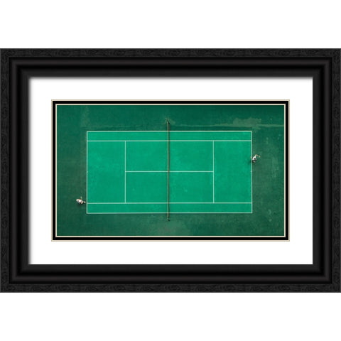 Game! Set! Match! Black Ornate Wood Framed Art Print with Double Matting by Fegari