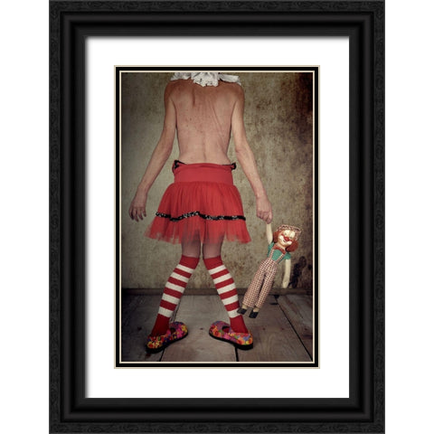 No Title :) Black Ornate Wood Framed Art Print with Double Matting by Vanhercke, Monika