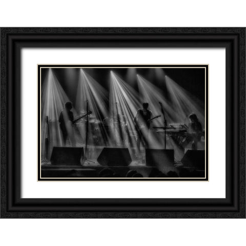 On Stage Black Ornate Wood Framed Art Print with Double Matting by Popan, Adrian