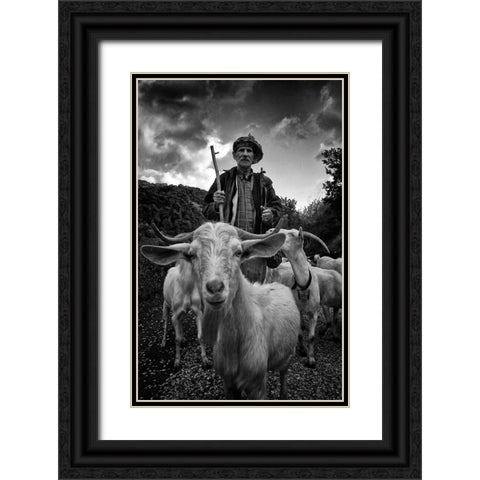 Untitled Black Ornate Wood Framed Art Print with Double Matting by Ozciftci, Nuri