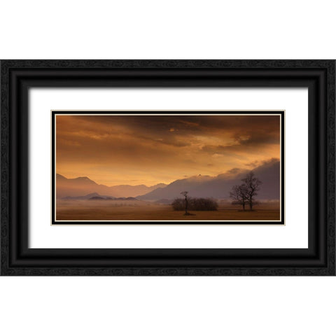 Late October Late Afternoon Black Ornate Wood Framed Art Print with Double Matting by Maier, Norbert