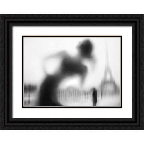 La Parisienne Black Ornate Wood Framed Art Print with Double Matting by Drigny, Eric