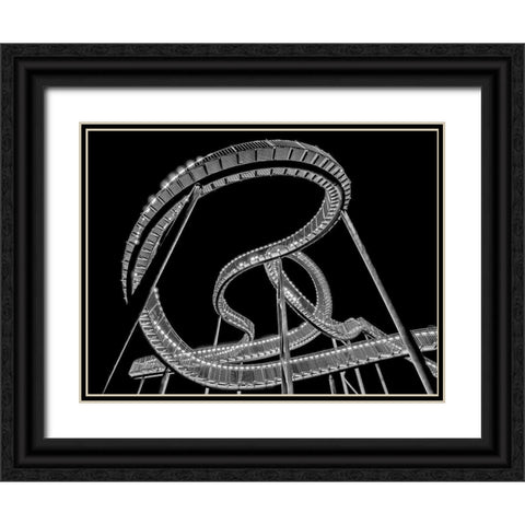 Lightsnake Black Ornate Wood Framed Art Print with Double Matting by Schmidtke, Holger