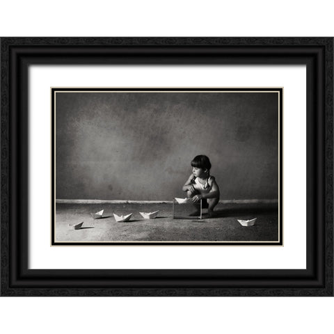 Expanding The Horizons Of Imagination.. Black Ornate Wood Framed Art Print with Double Matting by Monique