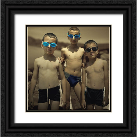 .. Black Ornate Wood Framed Art Print with Double Matting by Ivanova, Inga