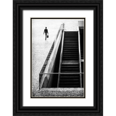Ill Be Long Gone Black Ornate Wood Framed Art Print with Double Matting by Mexia, Laura