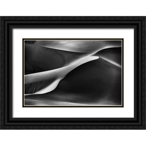 Curvatures Black Ornate Wood Framed Art Print with Double Matting by Al Adwan, Rami