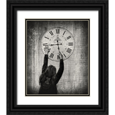 Please Move Faster-I Want To Grow Up !!! Black Ornate Wood Framed Art Print with Double Matting by Depaepe, Yvette