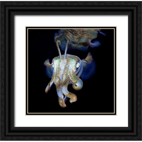 Let Me Introduce Myself - Little Ghost) Black Ornate Wood Framed Art Print with Double Matting by Narchuk, Andrey