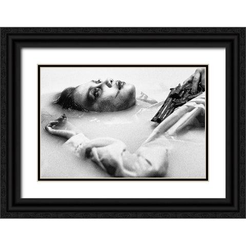 Contemplate Black Ornate Wood Framed Art Print with Double Matting by Holloway, Sue